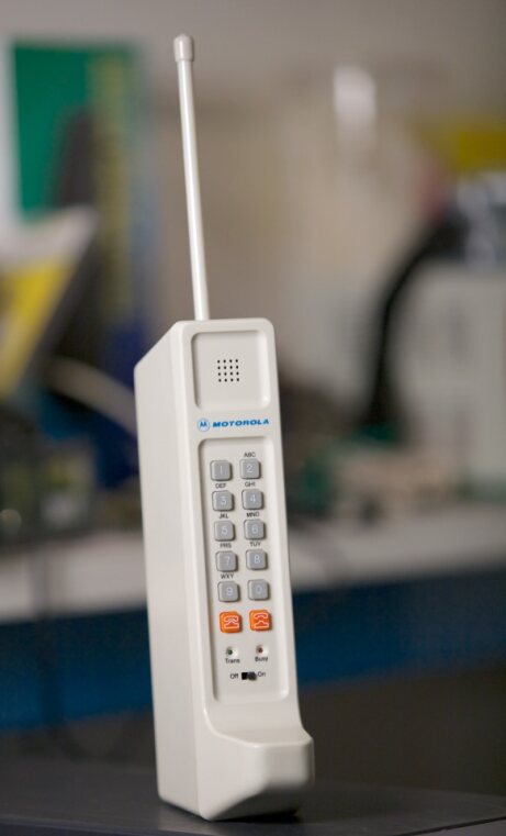 DynaTAC8000X First Portable Cell Phone to place a call on April 3, 1973 by Martin Cooper